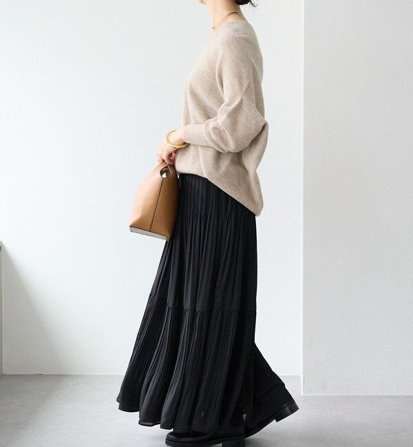  「【リバイバル/新色追加/7色展開】ウール100NEWバックボリュームニット」|ニット・セーター|