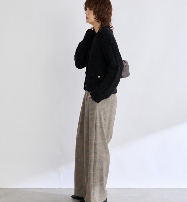  「【最高気温5度の寒い日に！/すっきり見え】ウォームタックワイドスラックス」|チノ|