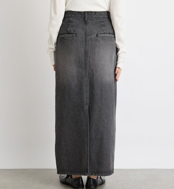  「【MONN.:.(モン)】タックコクーンマキシスカート」|スカート|