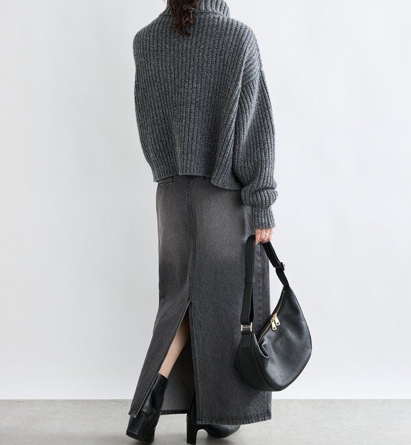  「【MONN.:.(モン)】タックコクーンマキシスカート」|スカート|