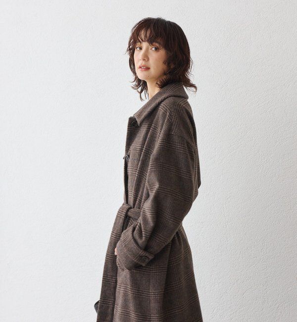  「【インフルエンサーSHIHO企画】チェックステンカラーコート」|その他|