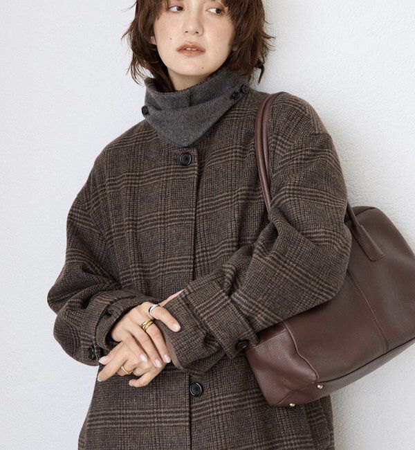 「【インフルエンサーSHIHO企画】チェックステンカラーコート」|その他|