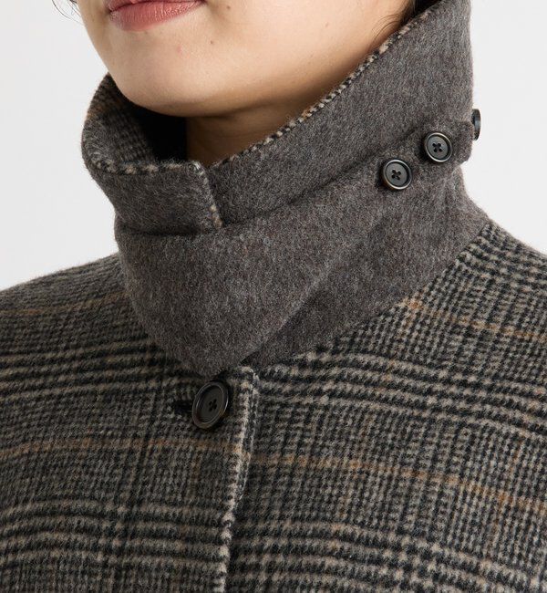  「【インフルエンサーSHIHO企画】チェックステンカラーコート」|その他|