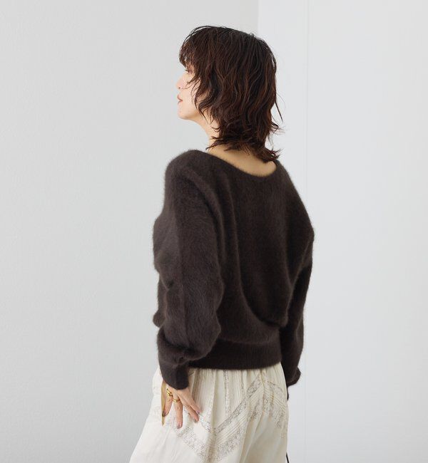  「【最高気温5度の寒い日に！/リバイバル】ファーヤーン2WAYニット」|ニット・セーター|