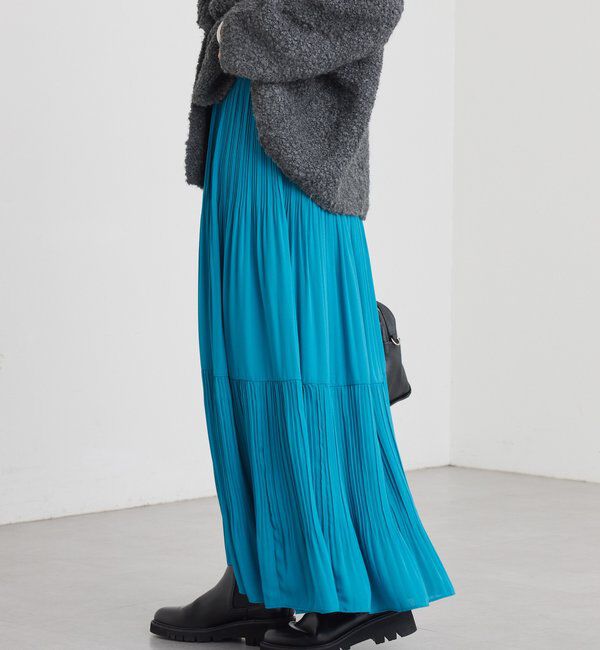  「【上品見え】ティアードプリーツスカート」|スカート|