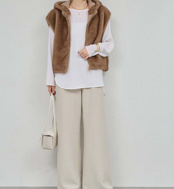  「【CHIKAコラボ】【美脚パンツ】ワイドドロストパンツ」|その他|