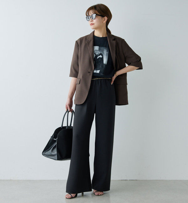  「【CHIKAコラボ】【美脚パンツ】ワイドドロストパンツ」|その他|