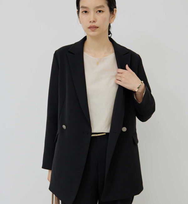  「ジャージーテーラードジャケット」|テーラードジャケット|ブラック