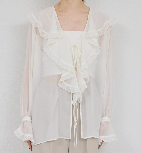  「シアーフリルブラウス」|シャツ・ブラウス|
