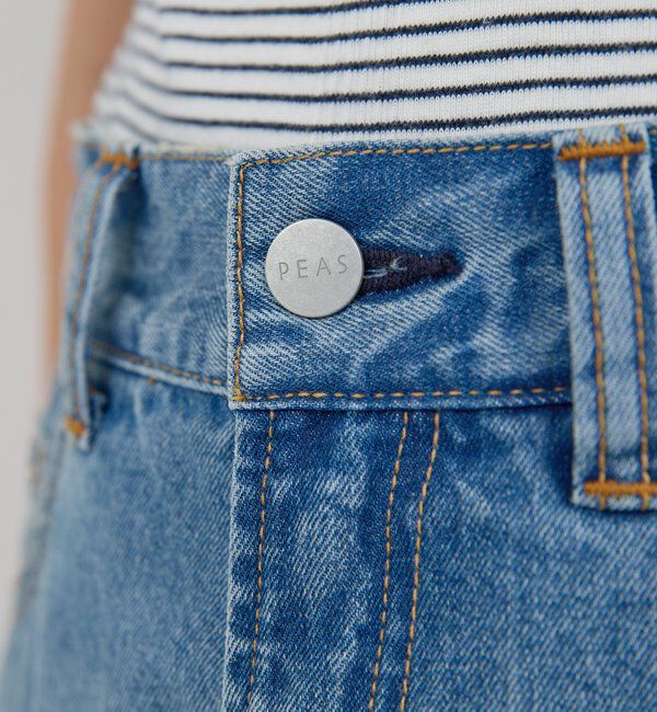  「【PEAS】スラッシュデニムパンツ」|デニム|