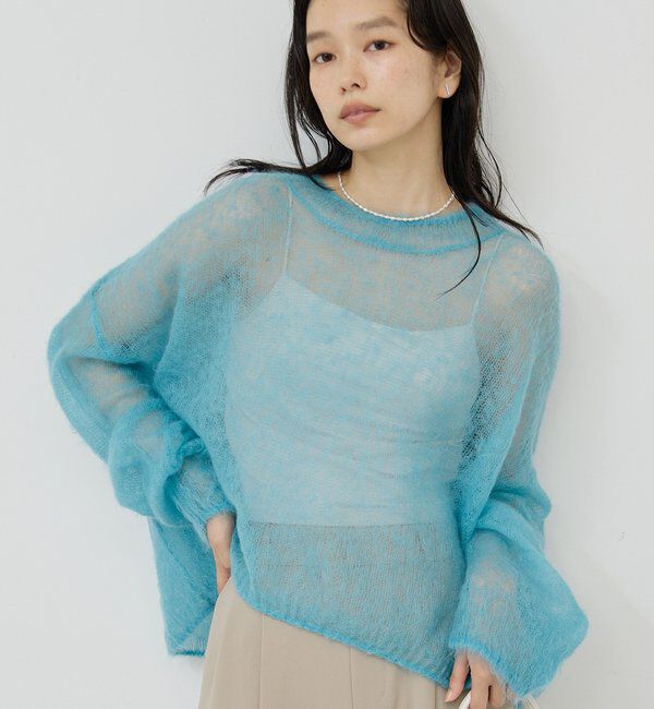  「モヘヤリングシアーニット」|ニット・セーター|