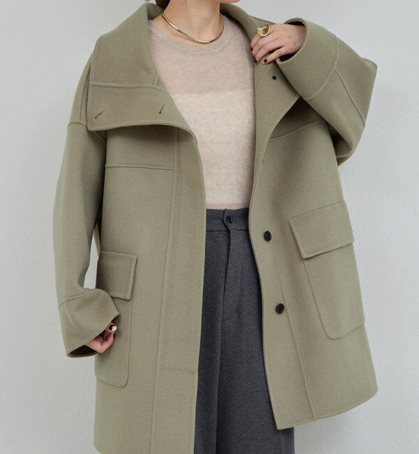  「【HERITANOVUM】スタンドカラーリバーコート」|その他|