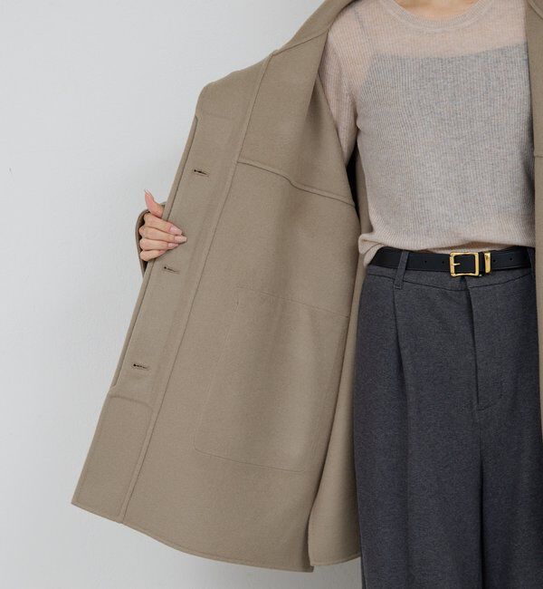  「【HERITANOVUM】スタンドカラーリバーコート」|その他|