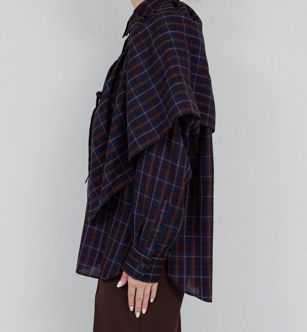  「【HERITANOVUM】ケープシャツ」|シャツ・ブラウス|