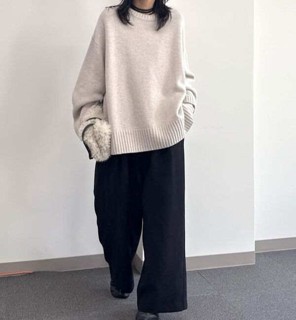  「【手洗い可】ウールクループルオーバー」|ニット・セーター|