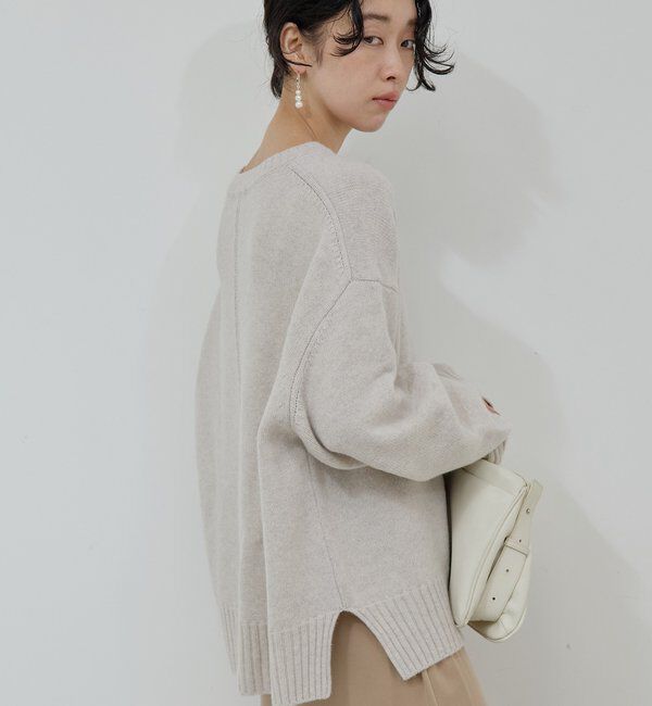  「【手洗い可】ウールクループルオーバー」|ニット・セーター|
