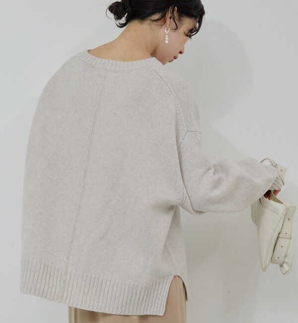  「【手洗い可】ウールクループルオーバー」|ニット・セーター|