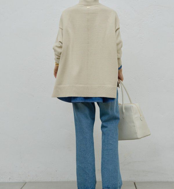  「【手洗い可】【全骨格対応】オーバータートルニット」|ニット・セーター|