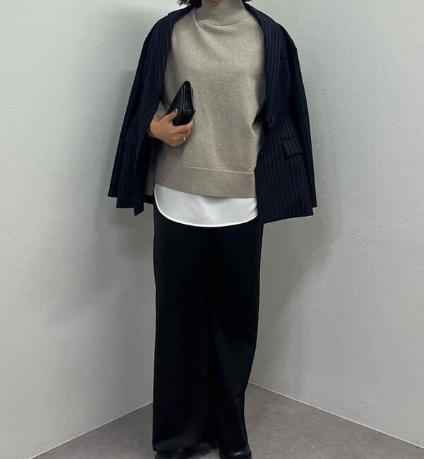  「【手洗い可】【全骨格対応】オーバータートルニット」|ニット・セーター|