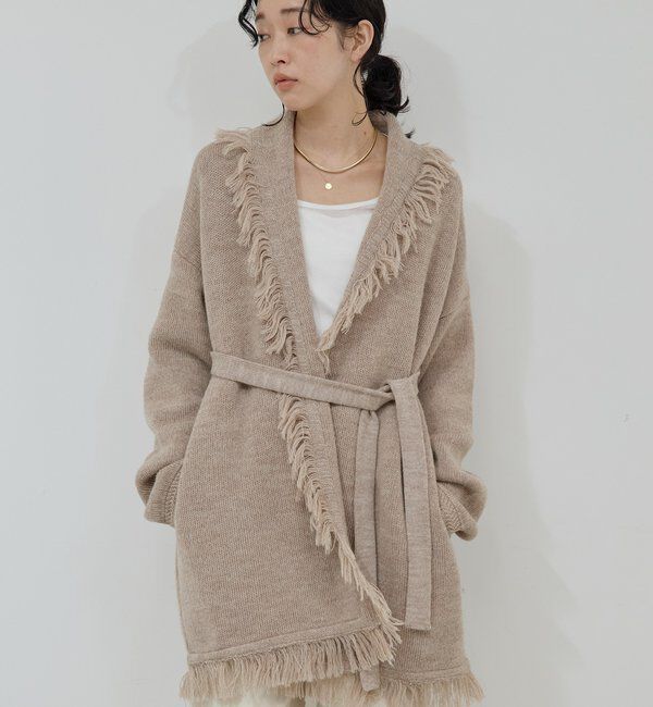  「【25th記念アイテム】フリンジニットガウン」|ニット・セーター|
