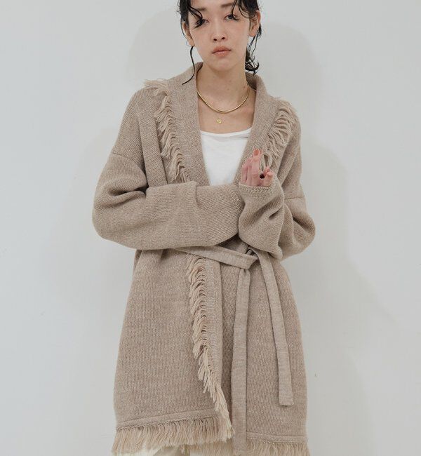  「【25th記念アイテム】フリンジニットガウン」|ニット・セーター|