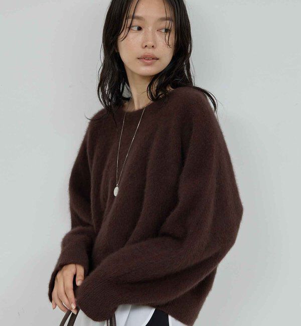  「ファーボートネックプルオーバー」|ニット・セーター|