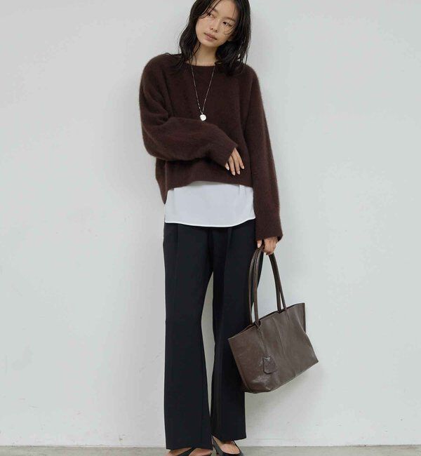  「ファーボートネックプルオーバー」|ニット・セーター|