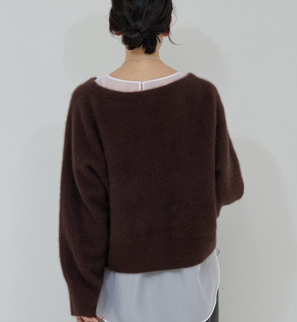  「ファーボートネックプルオーバー」|ニット・セーター|