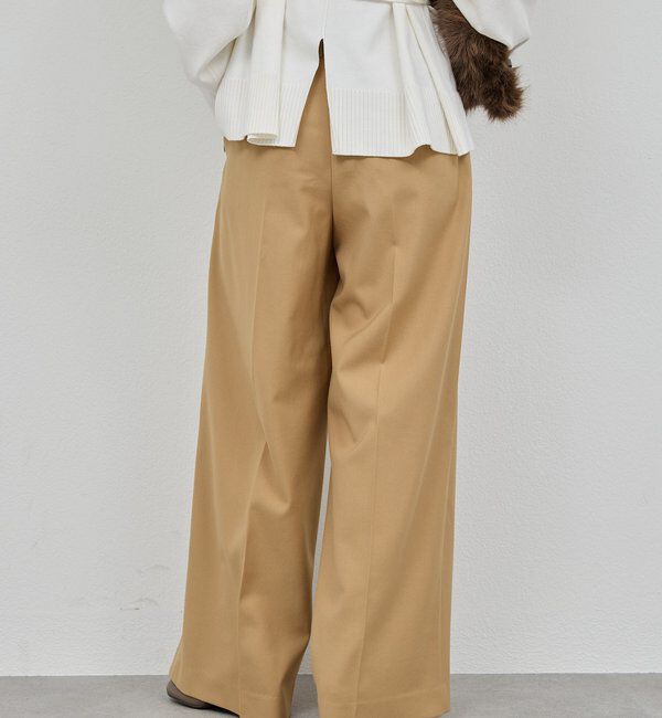  「ベルトレスタックワイドパンツ」|チノ|