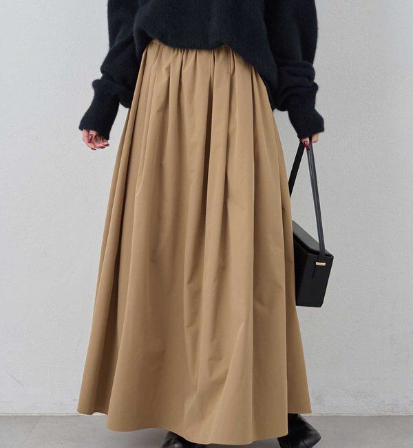  「タフタフレアスカート」|スカート|キャメル