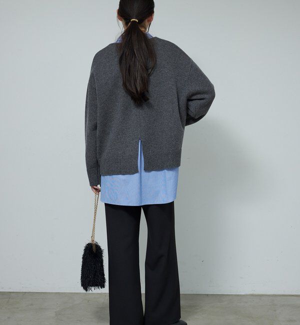  「【冬のお助けニット】メリノウールVニット」|ニット・セーター|