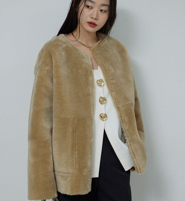  「【2way】リバーシブルフェイクムートンコート」|その他|