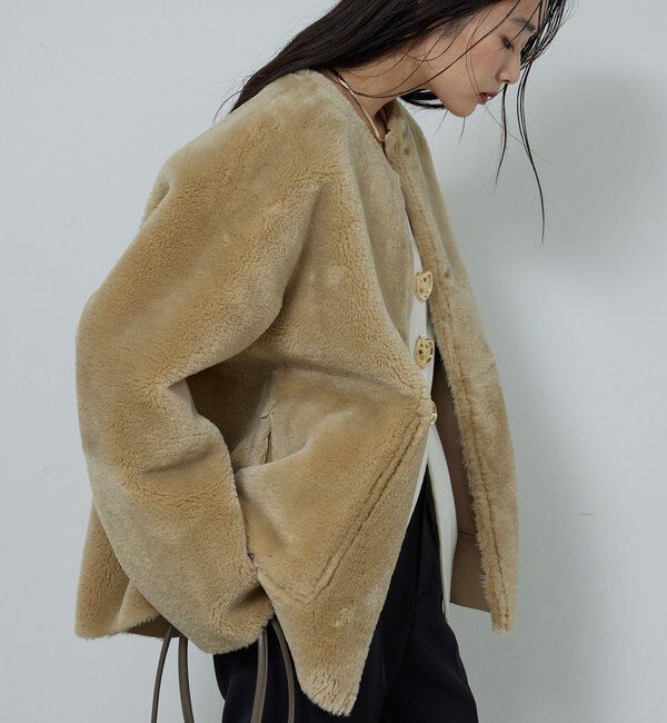  「【2way】リバーシブルフェイクムートンコート」|その他|