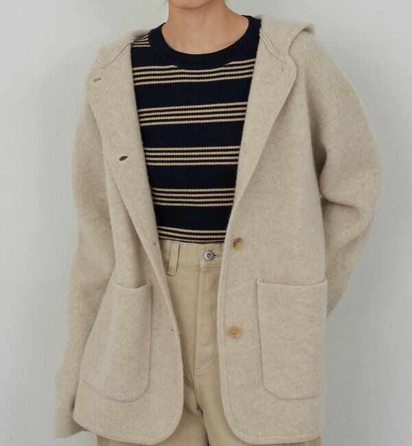  「【手洗い可】【HERITANOVUM】ボーダークループルオーバー」|ニット・セーター|