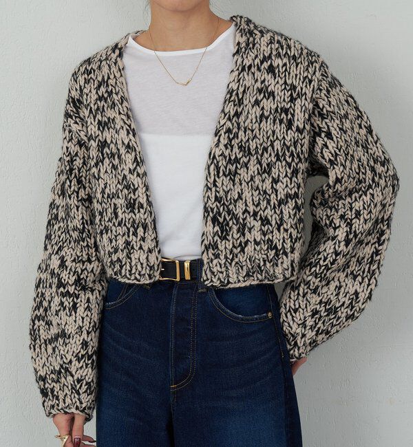  「【HERITANOVUM】ハンドニットジャケット」|ニット・セーター|