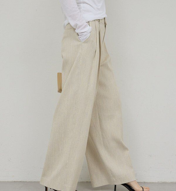  「【セットアップ対応】ダブルタックツイードパンツ」|チノ|