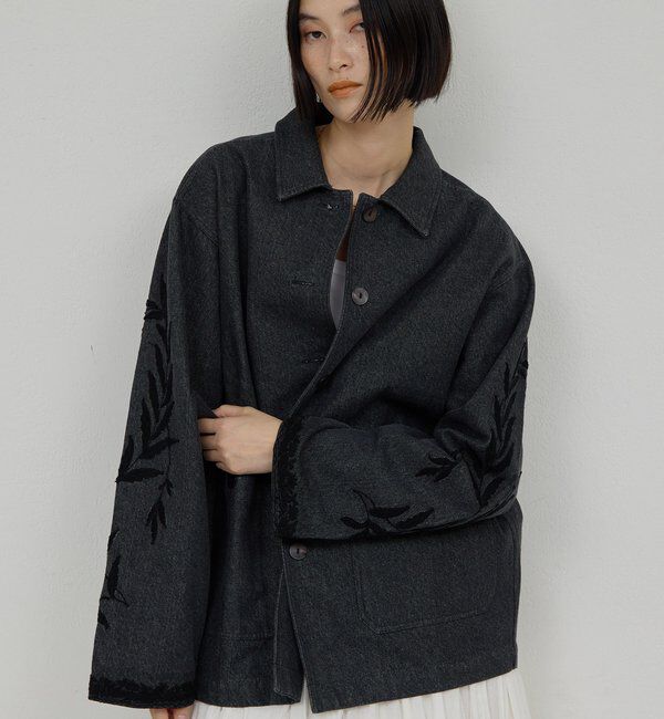  「【Dhritie】エンブロイダリージャケット」|デニムジャケット|