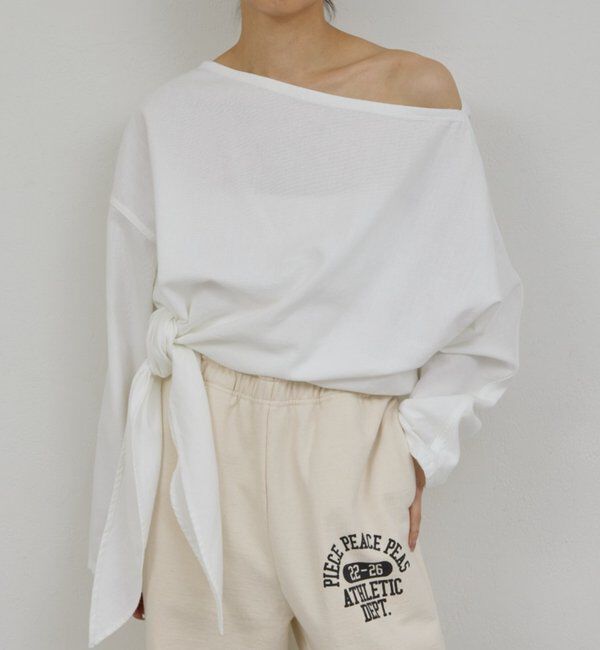  「【PEAS】【手洗い可】アシメシャンブレーシャツ」|シャツ・ブラウス|ホワイト