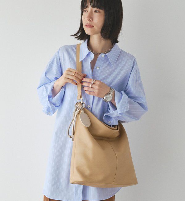  「【再値下げ】ミラー付きレザーチャーム」|チャーム・キーホルダー|