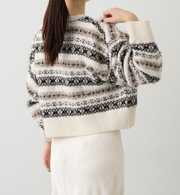  「【再値下げ】フェアアイルクロップドニット」|ニット・セーター|