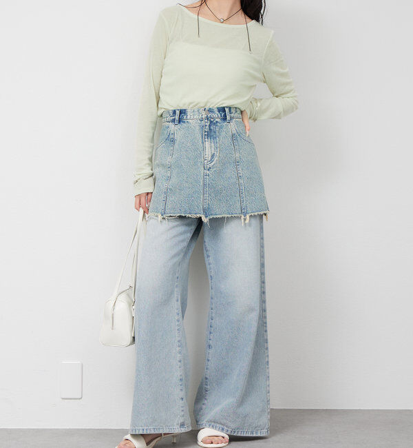  「【新色ブルー登場！】フレアデニム」|デニム|