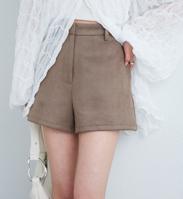  「フェイクスウェードショートパンツ」|チノ|