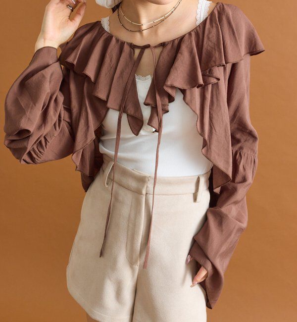 「ラッフルボレロブラウス」|シャツ・ブラウス|