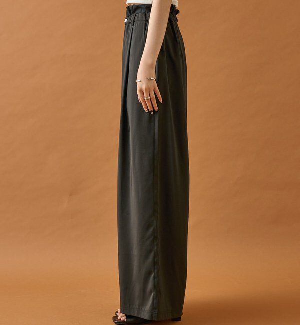  「【オールシーズン対応/WEB限定アイボリー】フリルイージーパンツ」|チノ|