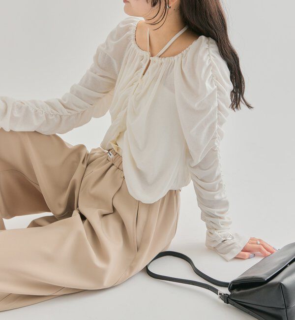  「スクエアネック シャーリングカーディガン」|Tシャツ・カットソー|