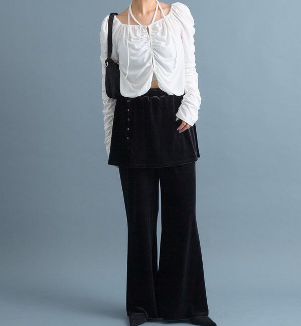  「スクエアネック シャーリングカーディガン」|Tシャツ・カットソー|