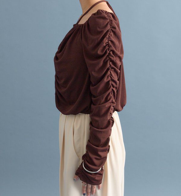  「スクエアネック シャーリングカーディガン」|Tシャツ・カットソー|