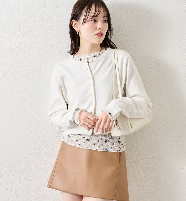  「チビボタン長袖カーディガン」|カーディガン|