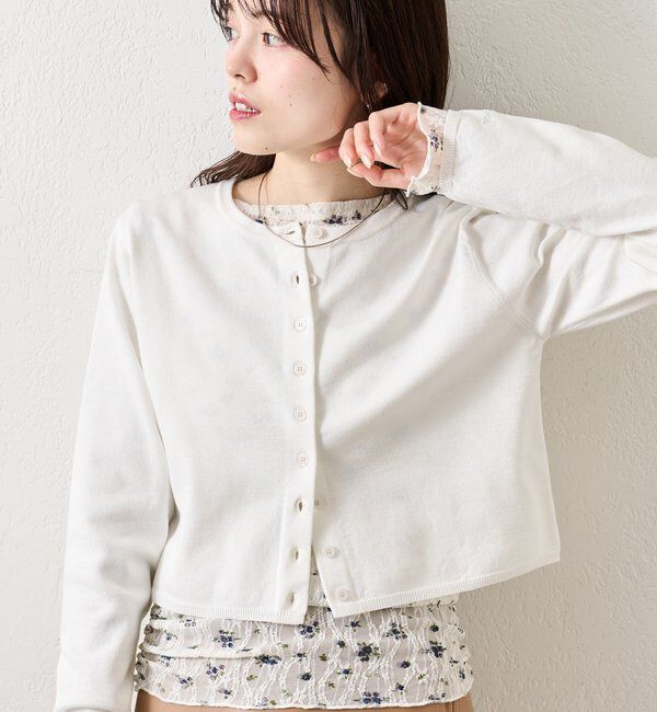  「チビボタン長袖カーディガン」|カーディガン|