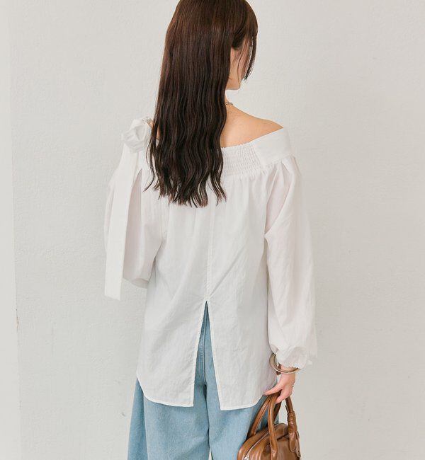  「肩リボンオフショルブラウス」|シャツ・ブラウス|